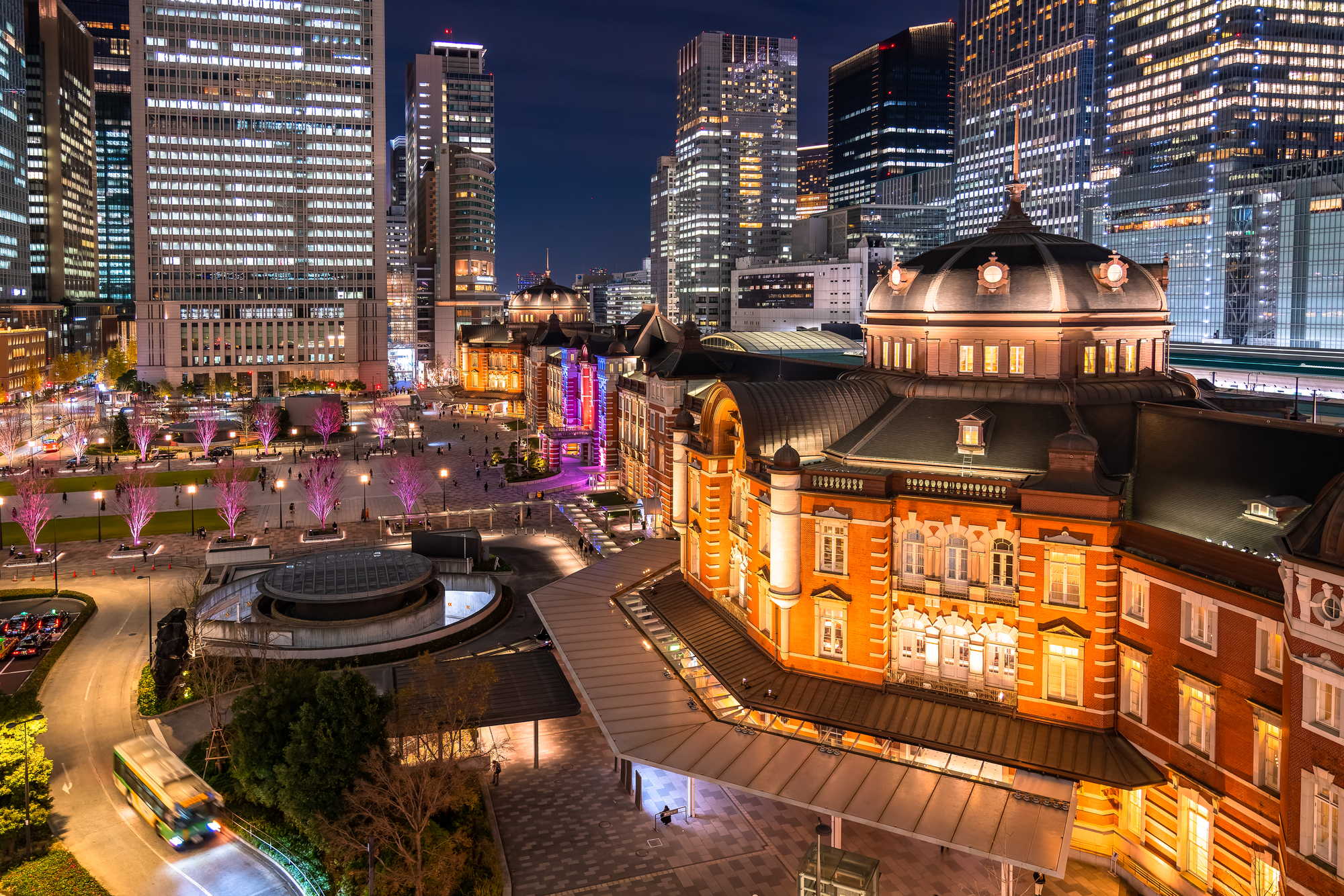 東京駅周辺の夜景