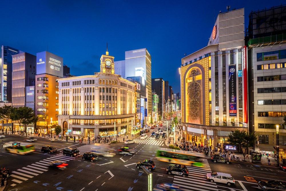 銀座 和光ビル夜景